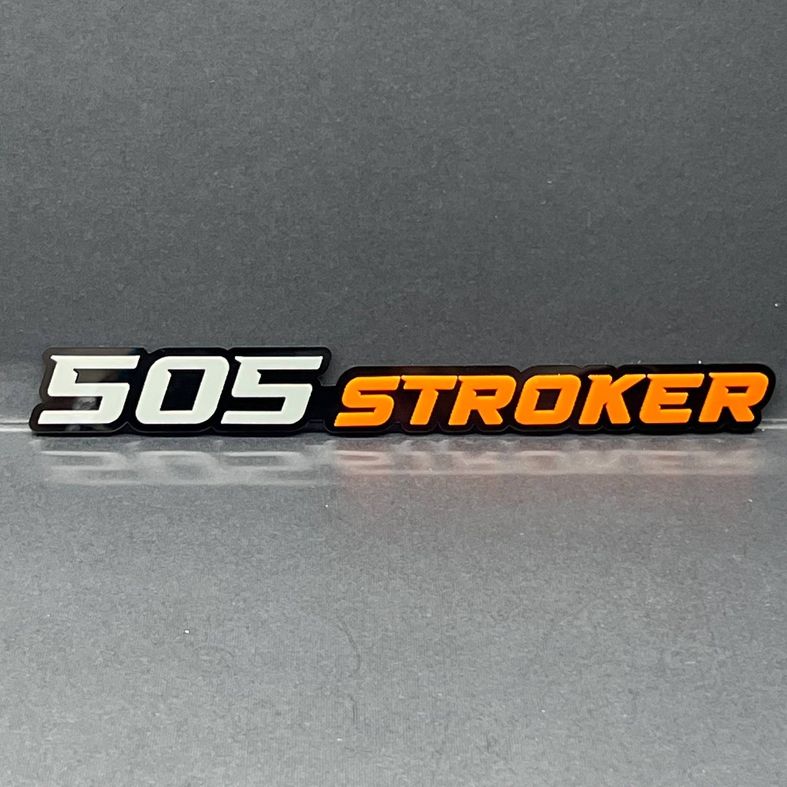 1PC 505 STROKER Emblem – Durable 3D Acrylic Multicolor Engine Car Badge