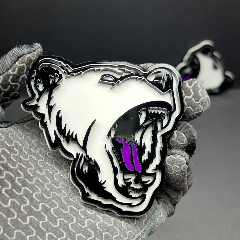 2PCS Angry Bear Emblems – Aggressive 3D Acrylic Car & Truck Fender Badges