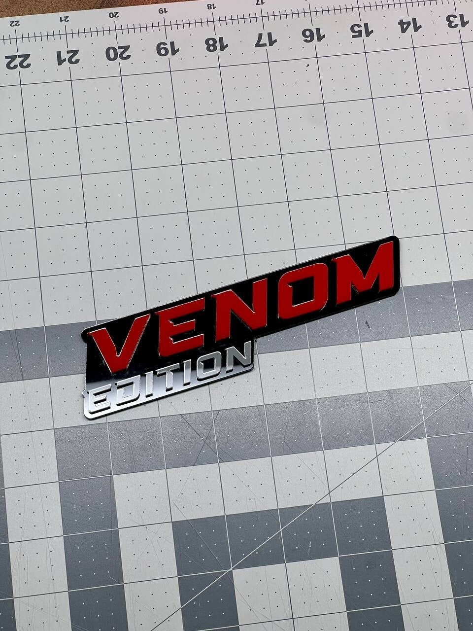 1PCS Red Venom Edition Emblem Car Badges Badass 3D Sticker Decal Multicolor