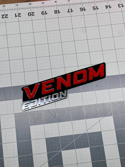 1PCS Red Venom Edition Emblem Car Badges Badass 3D Sticker Decal Multicolor