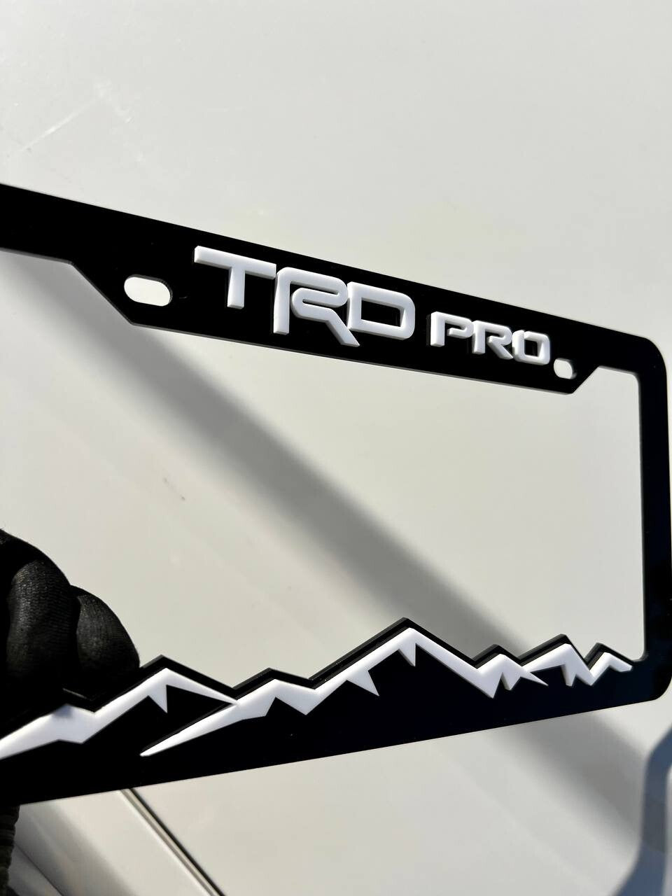 TRD PRO LICENSE PLATE FRAME TOYOTA ACCESSORY FRONT REAR TAG HOLDER PLATE COVER