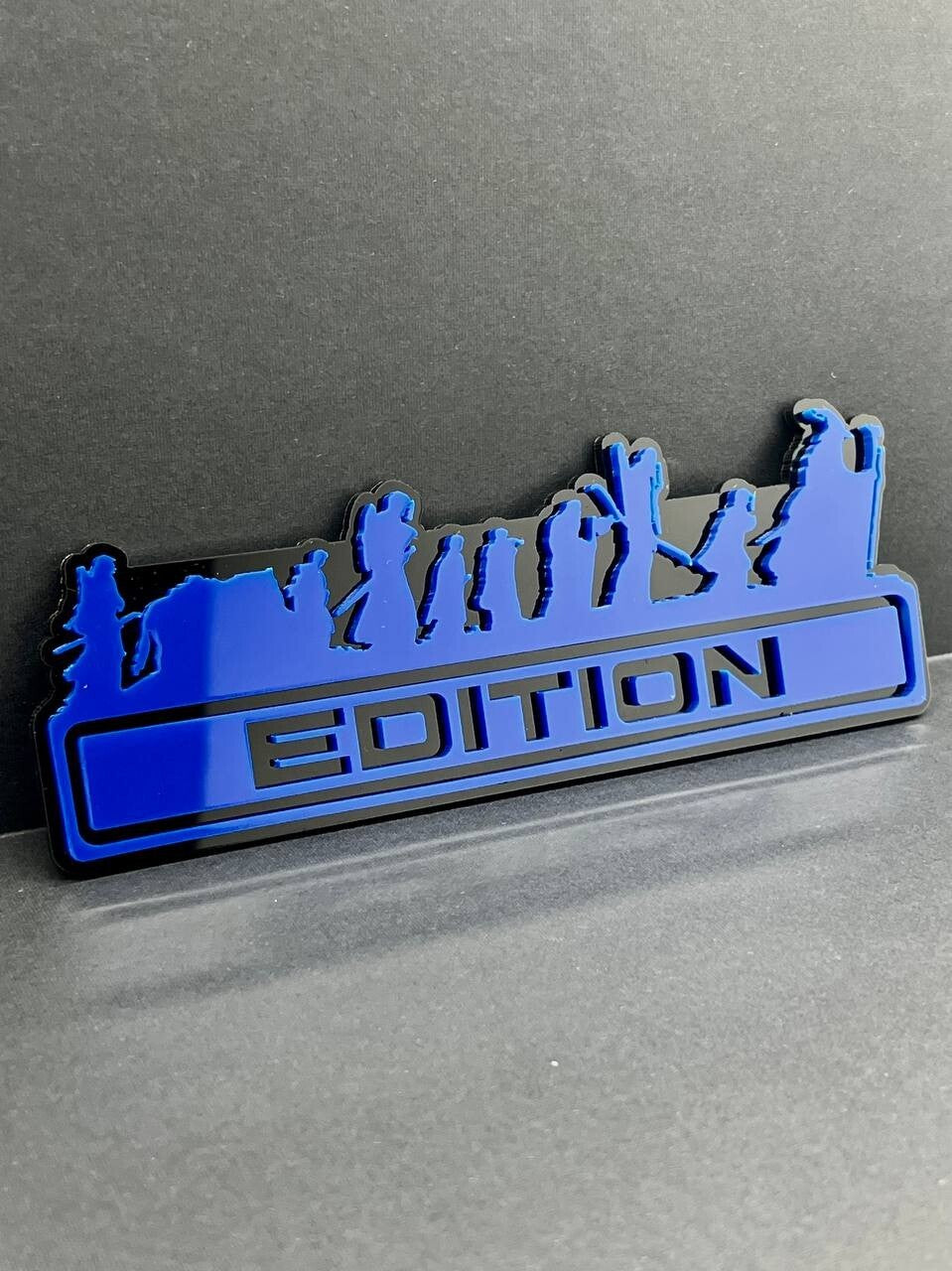 1PC LOTR Blue Edition Emblem Car Badges Badass 3D Sticker LOTR  Decal Multicolor