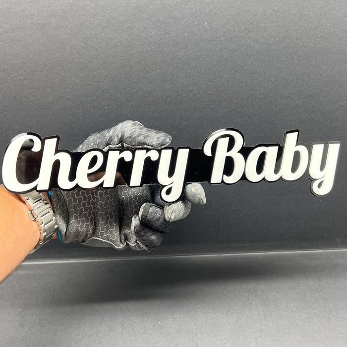 1PC CHERRY BABY Emblem – Custom 3D Multicolor Acrylic Fender & Trunk Badge