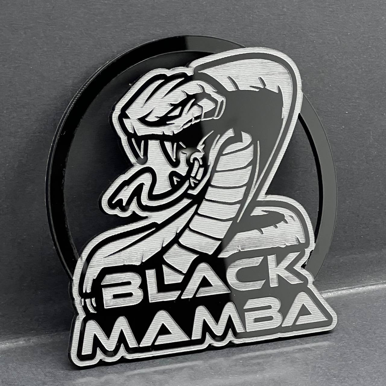 1pc Black Mamba Logo Emblem Rare 3D Acrylic Fender & Trunk Badge for Muscle Cars