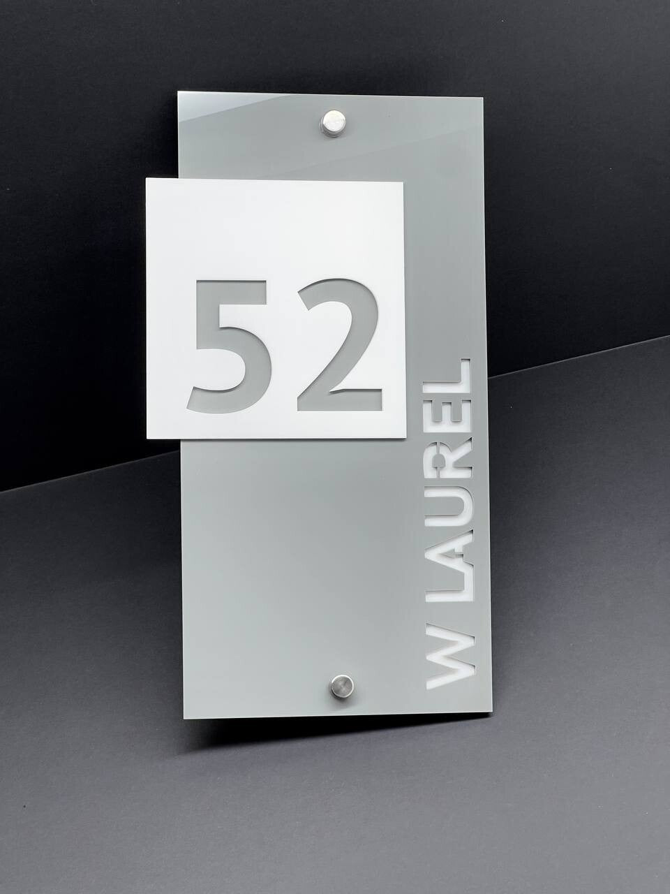 House Number Sign Personalized Modern Outdoor Address Plate Custom Home