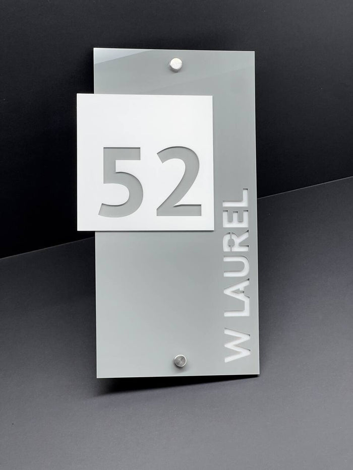 House Number Sign Personalized Modern Outdoor Address Plate Custom Home