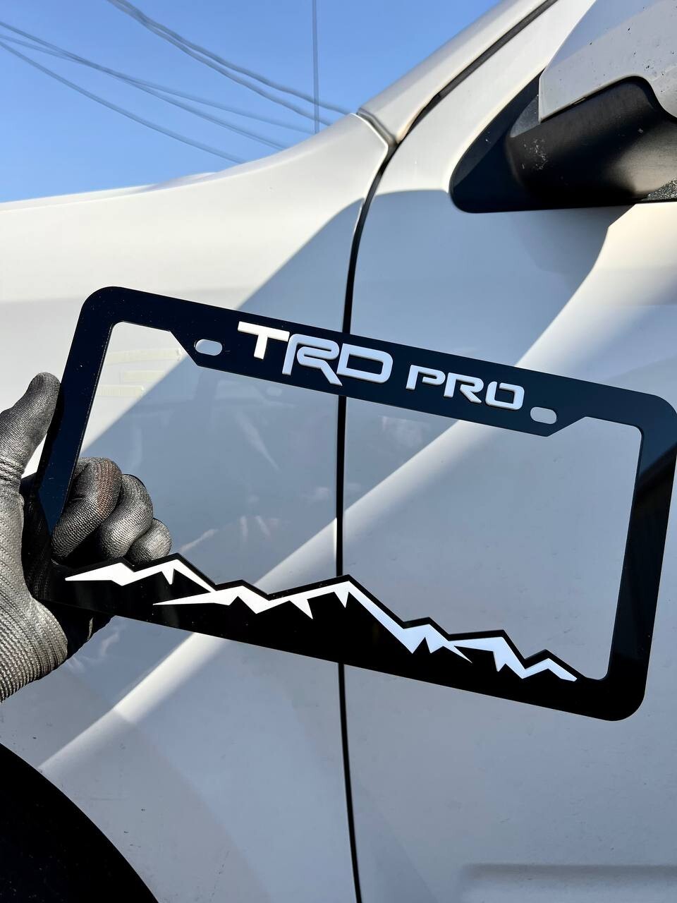 TRD PRO LICENSE PLATE FRAME TOYOTA ACCESSORY FRONT REAR TAG HOLDER PLATE COVER