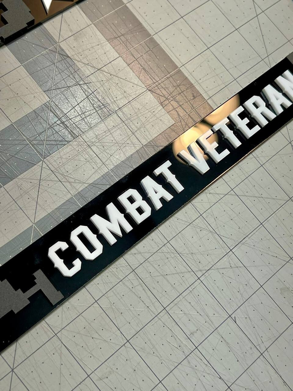 COMBAT VETERAN Black License Plate Frame Cover, Frame, car frame