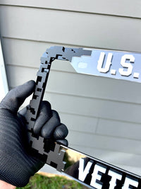 Veteran U.S. Army Black License Plate Frame Cover, Frame, car frame