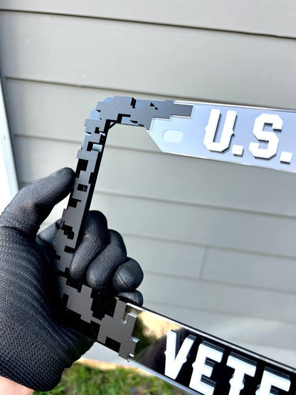 Veteran U.S. Army Black License Plate Frame Cover, Frame, car frame
