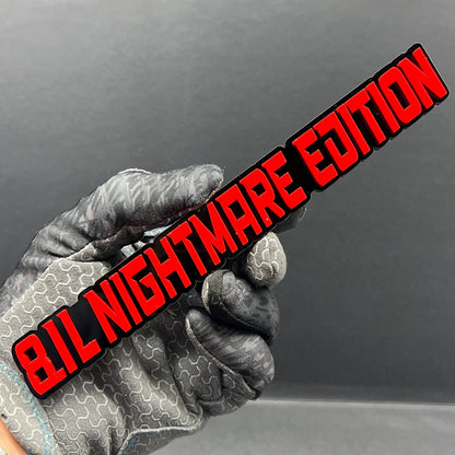1PC 8.1L NIGHTMARE Emblem – 3D Multicolor Acrylic Fender & Trunk Badge