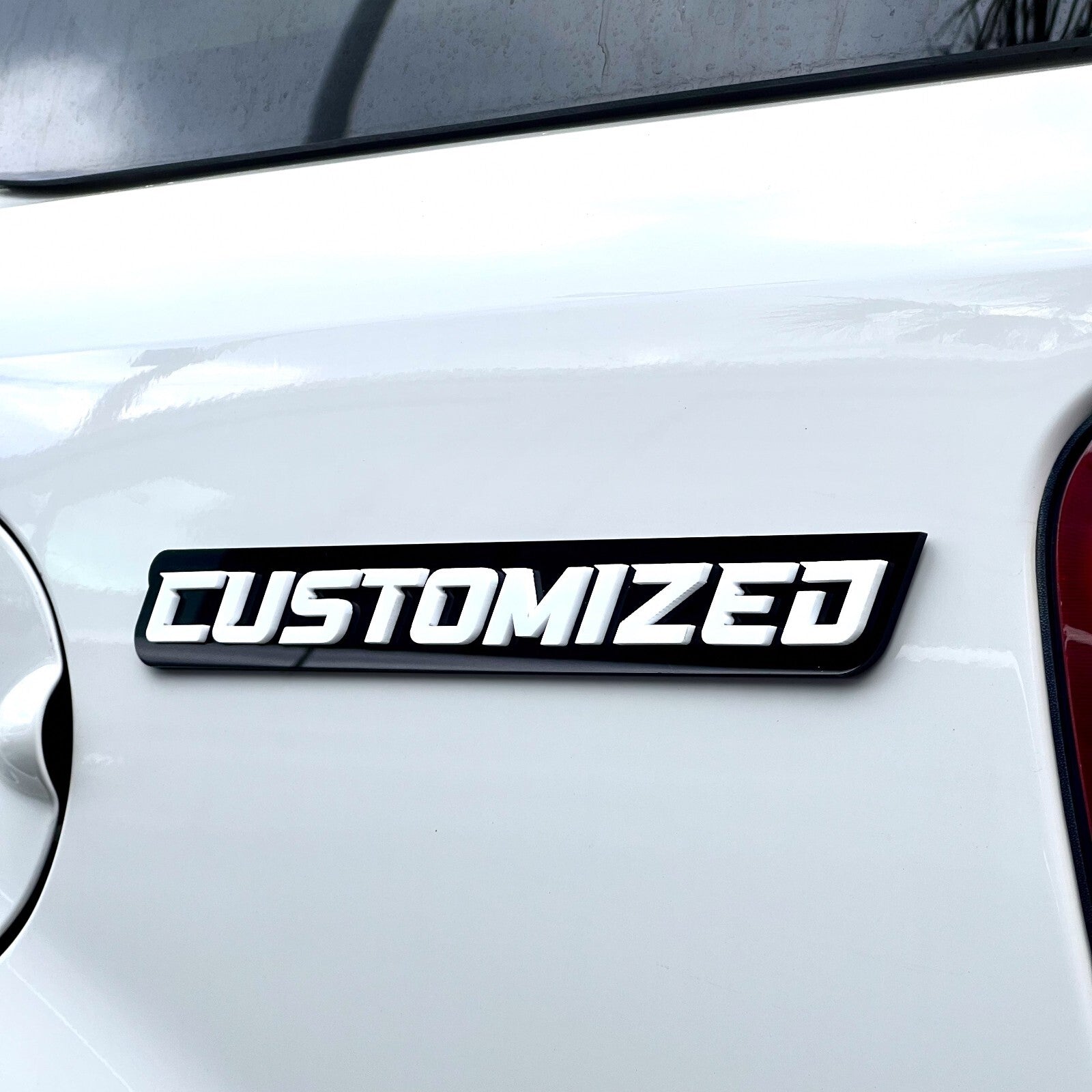 Custom Car Emblem Badge MULTI COLOR Customized Text Names