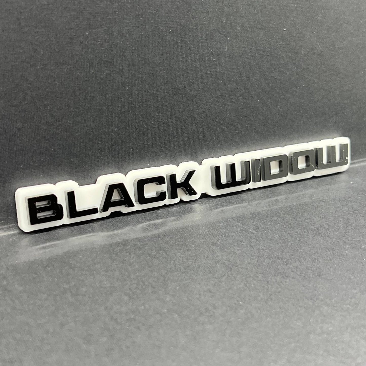 1PC Black Widow Emblem – Durable 3D Acrylic Multicolor Car & SUV Badge
