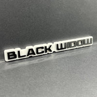 1PC Black Widow Emblem – Durable 3D Acrylic Multicolor Car & SUV Badge