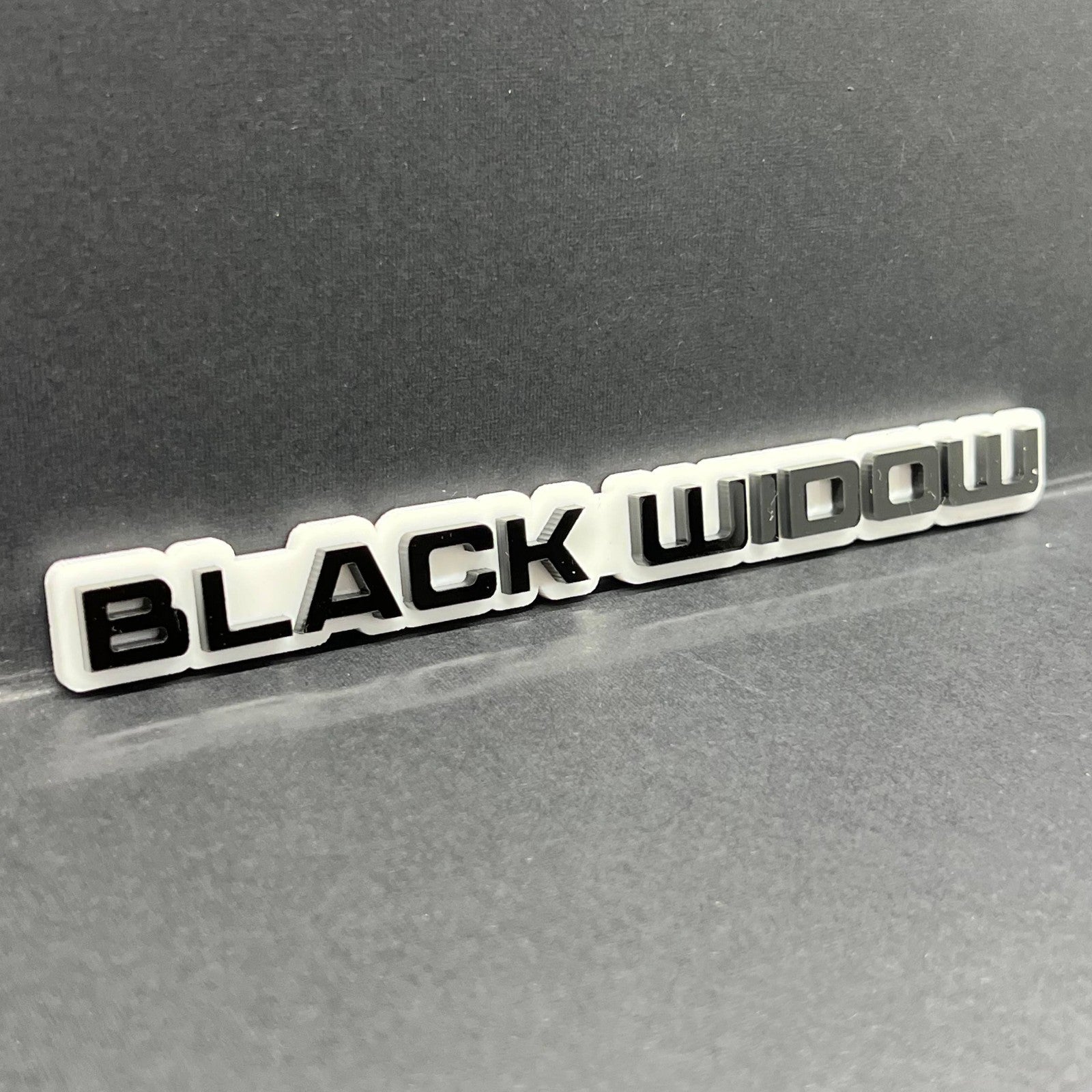 1PC Black Widow Emblem – Durable 3D Acrylic Multicolor Car & SUV Badge
