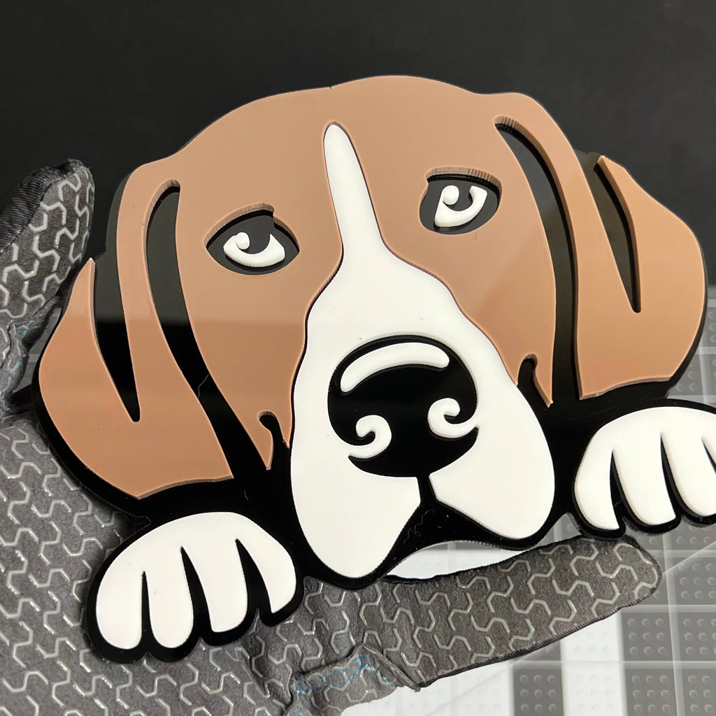 1PCS BEAGLE Emblem – Durable 3D Multicolor Acrylic Dog Lover Car Badge