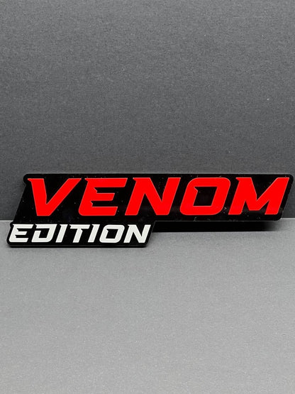 1PCS Red Venom Edition Emblem Car Badges Badass 3D Sticker Decal Multicolor