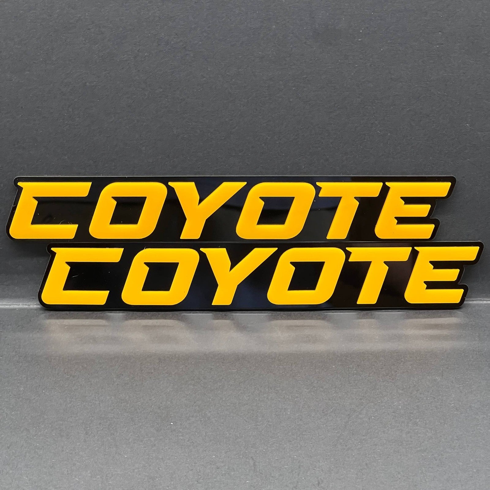 1pc COYOTE 3D Emblem – Black Aggressive Racing Fender Badge for Car & Truck