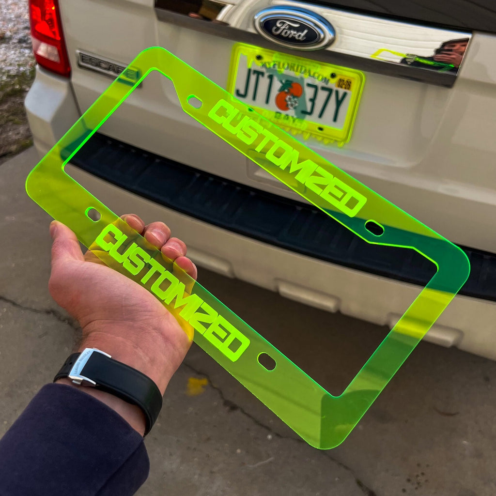 CUSTOM PERSONALIZED License Plate Frame MULTI COLOR