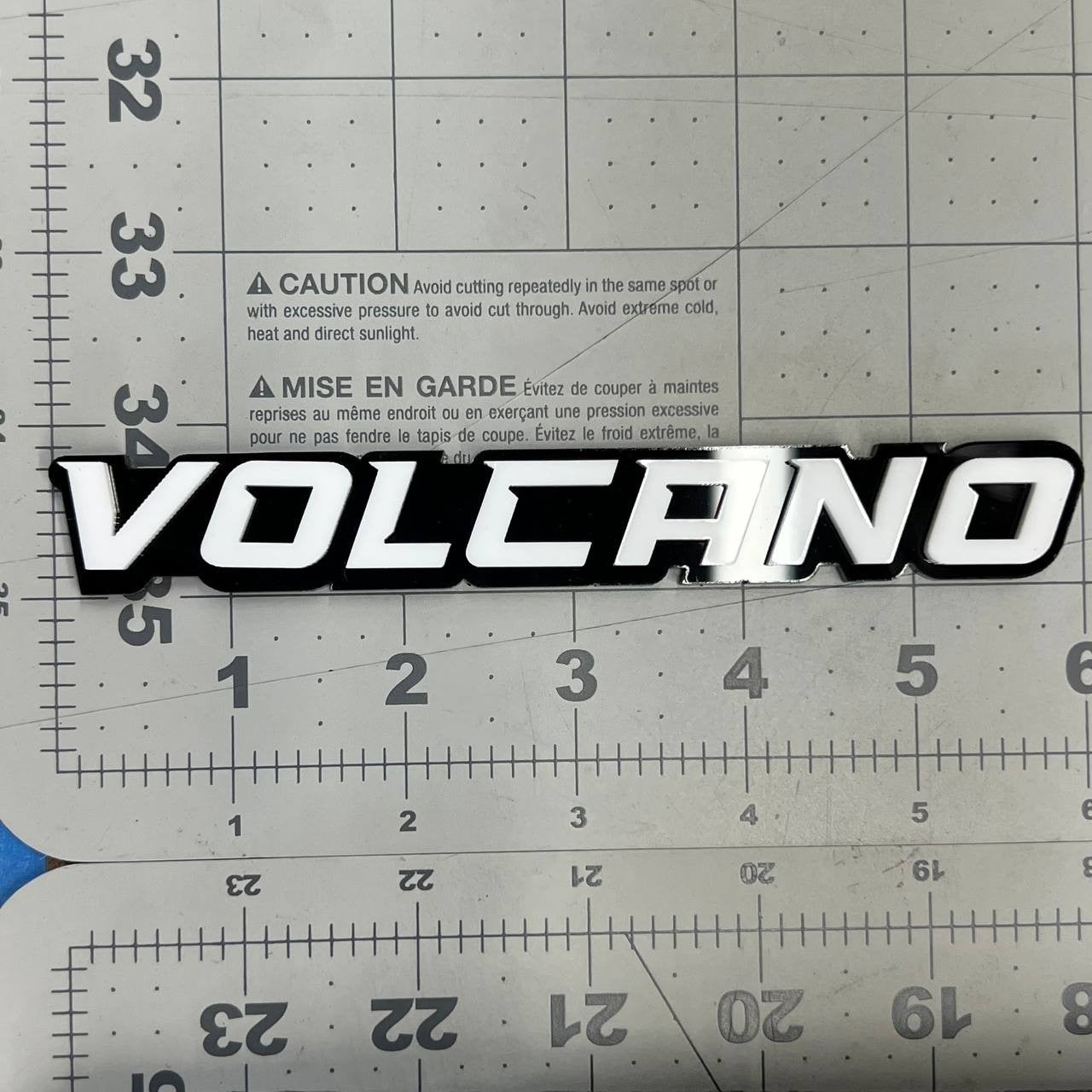 1PCS VOLCANO Emblem – 3D Multicolor Acrylic Car, Truck & SUV Badge Decal
