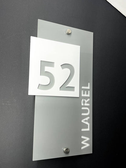 House Number Sign Personalized Modern Outdoor Address Plate Custom Home
