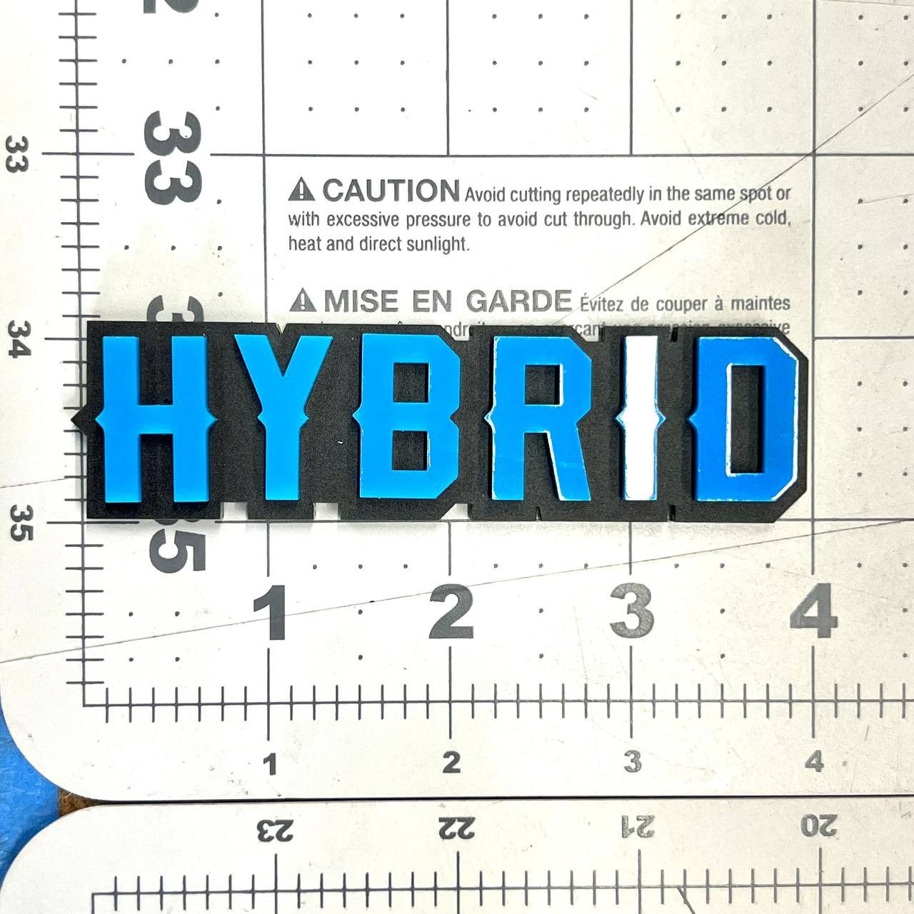 1pc HYBRID 3D Emblem – Custom Multicolor Acrylic Car Fender & Tailgate Badge