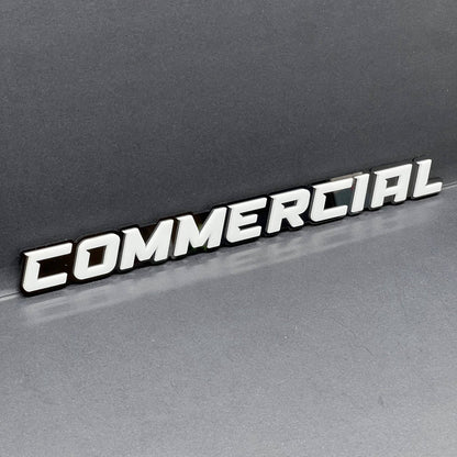 1PC COMMERCIAL Emblem – Durable 3D Multicolor Acrylic Car & Truck Badge