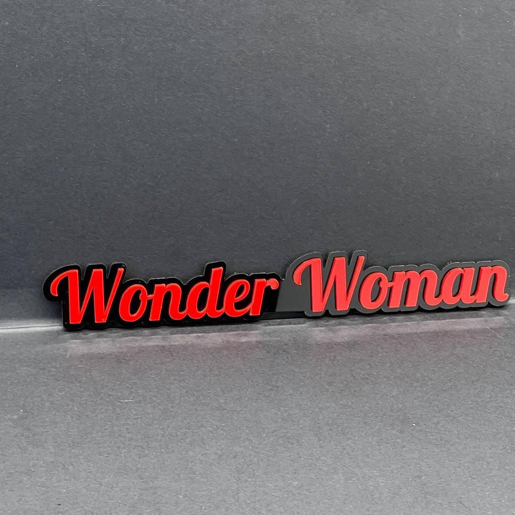 Wonder Woman 3D Emblem – Custom Acrylic Car, Truck & SUV Badge 1pcs