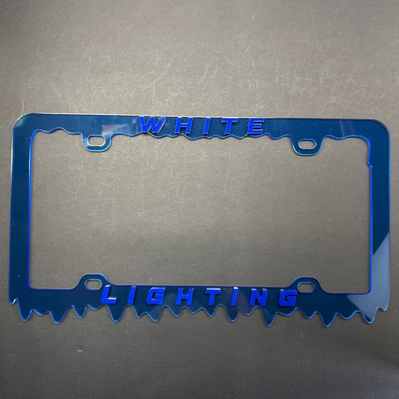 WHITE LIGHTING License Plate Frame Cover – Car Tag Frame for Truck SUV Car