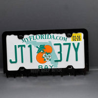 Beep Beep Bitch Black License Plate Frame Cover, Frame, Car Frame