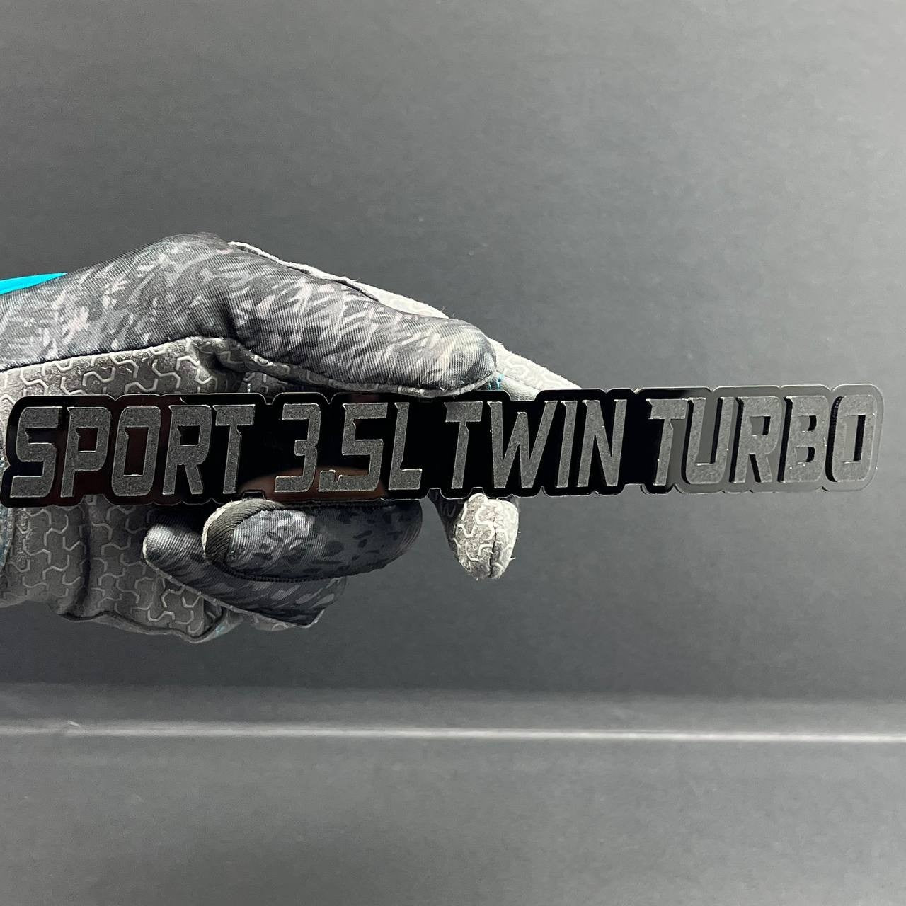 1PC SPORT 3.5L TWIN TURBO Emblem – 3D Multicolor Acrylic Car Badge Decal