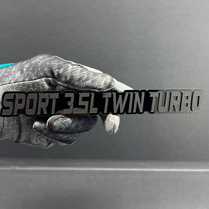 1PC SPORT 3.5L TWIN TURBO Emblem – 3D Multicolor Acrylic Car Badge Decal