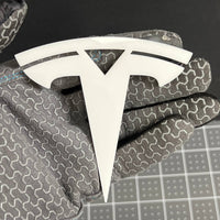 2PCS Tesla Emblems – Custom 3D Multicolor Acrylic Fender & Trunk Badges