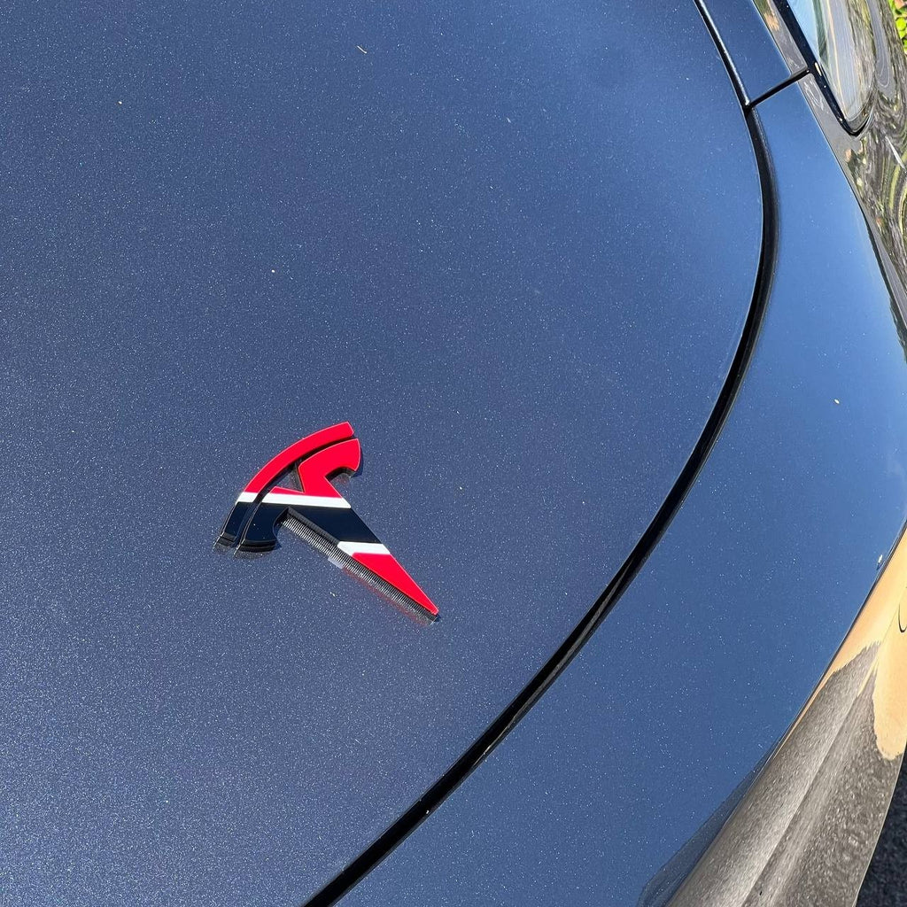 Tesla Multicolor 3D Emblems – Custom Badges (Set of 2)
