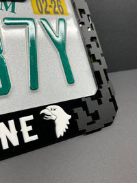 Veteran U.S. Army CUSTOM Black License Plate Frame Cover, Frame, car frame