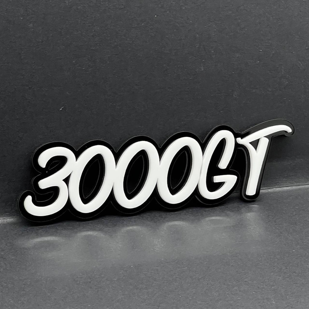 1PC 3000GT Logo Emblem – 3D Multicolor Acrylic Car Fender Trunk Badge