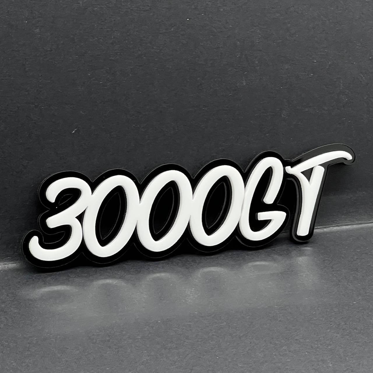 1PC 3000GT Logo Emblem – 3D Multicolor Acrylic Car Fender Trunk Badge