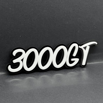 1PC 3000GT Logo Emblem – 3D Multicolor Acrylic Car Fender Trunk Badge