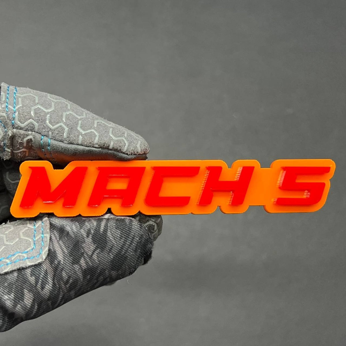 1PCS MACH 5 Emblem – 3D Multicolor Acrylic Car, Truck & SUV Badge Decal
