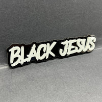 1pc BLACK JESUS Multicolor 3D Acrylic Emblem – Custom Car & Truck Exterior Badge