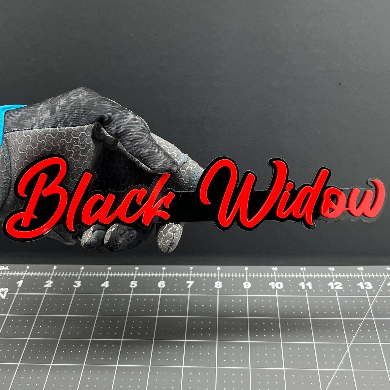1PC Black Widow 3D Multicolor Acrylic Emblem Badge for Car SUV or Truck