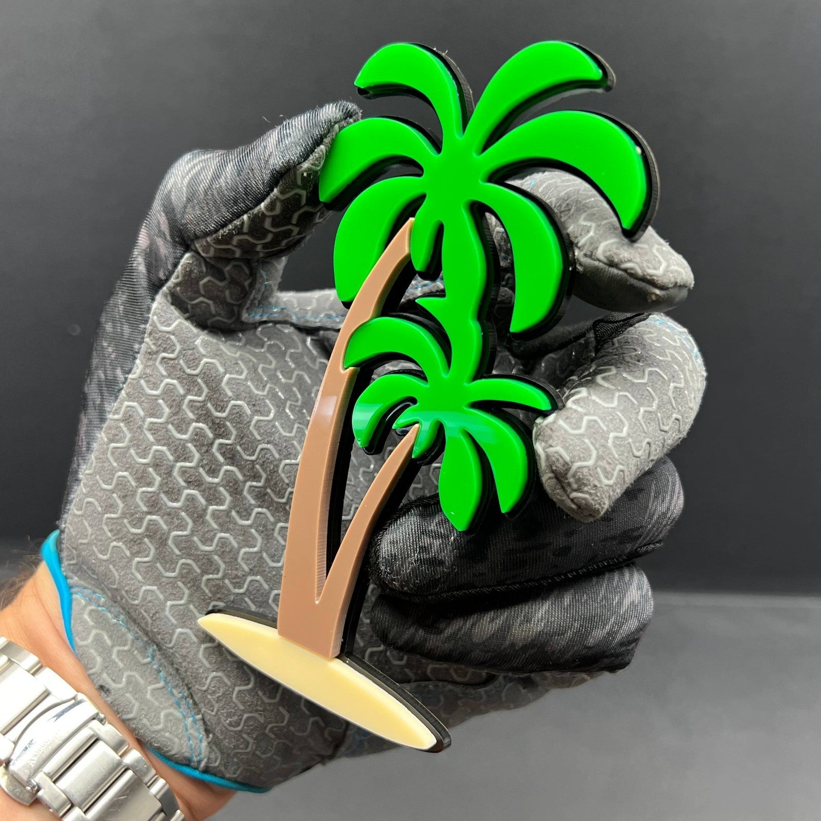 1pcs PALM Multicolor 3D Acrylic Emblem – Tropical Custom Car Exterior Badge