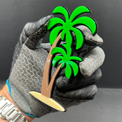 1pcs PALM Multicolor 3D Acrylic Emblem – Tropical Custom Car Exterior Badge