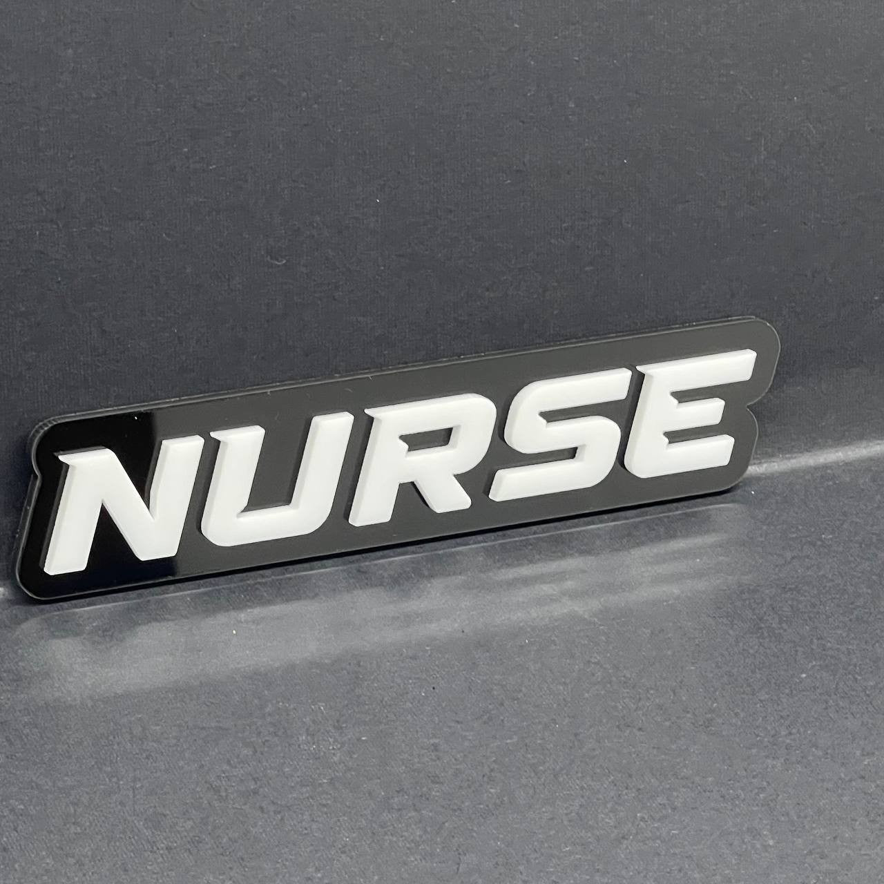 1PC NURSE Emblem – Acrylic Tailgate or Fender Badge for Car, SUV, Truck