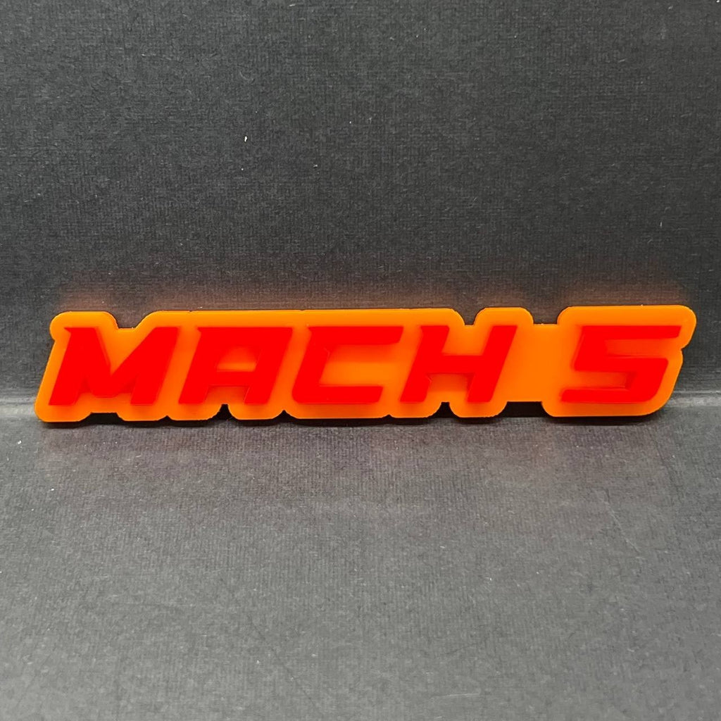 1PCS MACH 5 Emblem – 3D Multicolor Acrylic Car, Truck & SUV Badge Decal