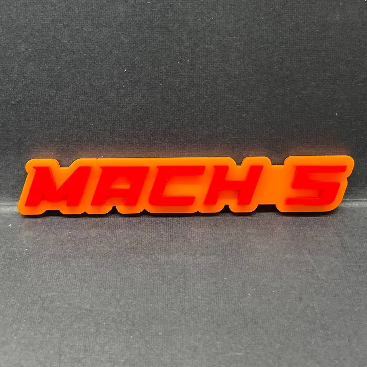 1PCS MACH 5 Emblem – 3D Multicolor Acrylic Car, Truck & SUV Badge Decal