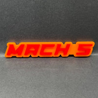1PCS MACH 5 Emblem – 3D Multicolor Acrylic Car, Truck & SUV Badge Decal