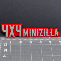 1PC 4x4 Minizilla Emblem – 3D Acrylic Exterior Car Badge Decal for Truck SUV