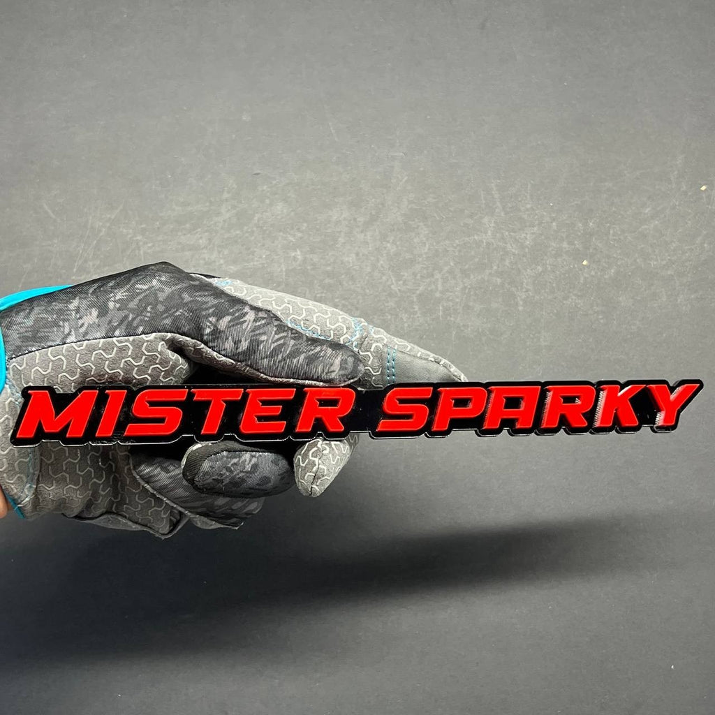 1PC MISTER SPARKY 3D Emblem – Custom Acrylic Car Fender Trunk Tailgate Sticker