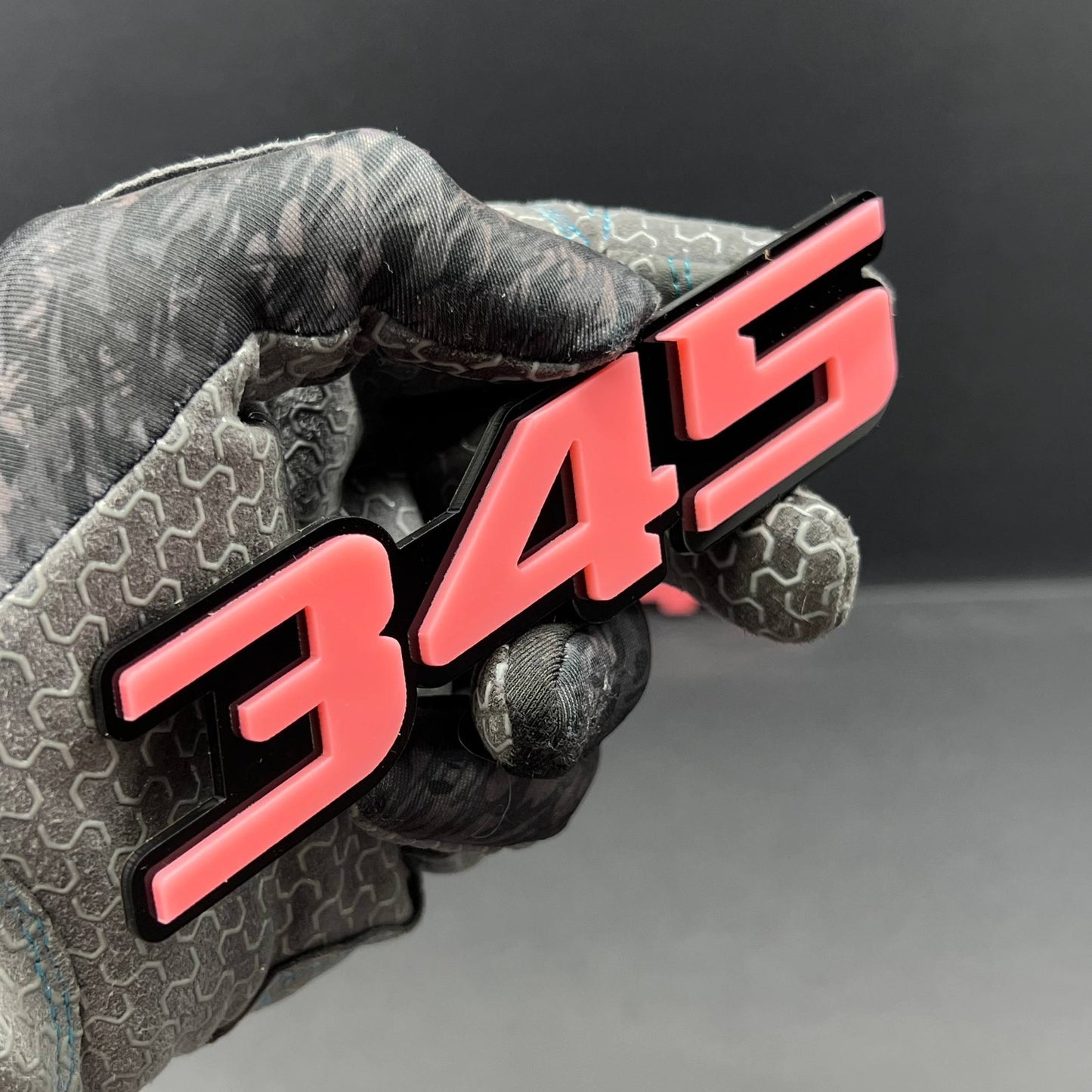 2PCS 345 Emblems – Custom 3D Acrylic Engine Fender & Trunk Badges